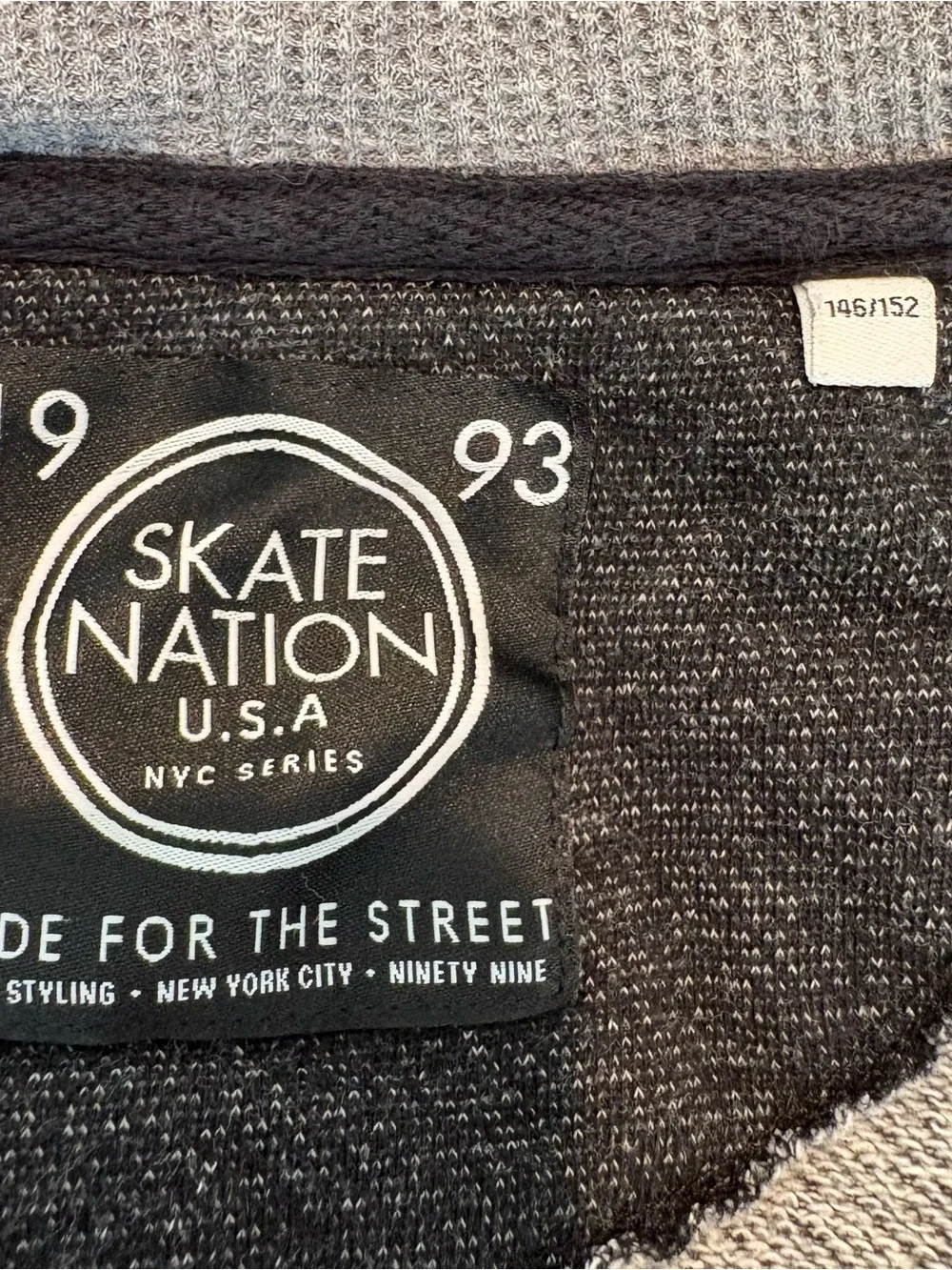 Boys Skate Nation Full-Zip Varsity Hoodie sz youth medium 146/152